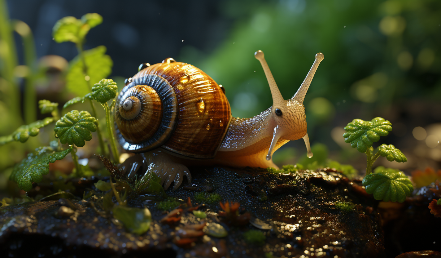 a-snail-is-sitting-on-top-of-a-rock